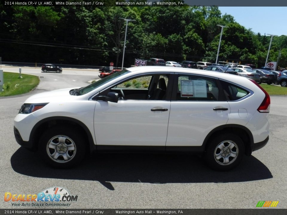 2014 Honda CR-V LX AWD White Diamond Pearl / Gray Photo #6