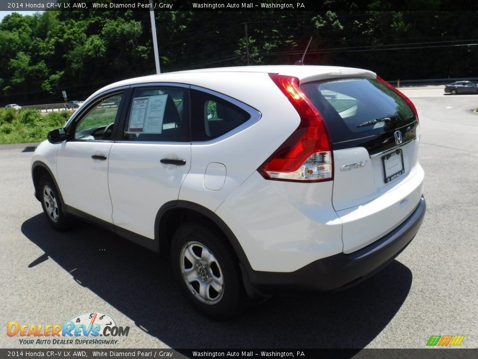 2014 Honda CR-V LX AWD White Diamond Pearl / Gray Photo #7