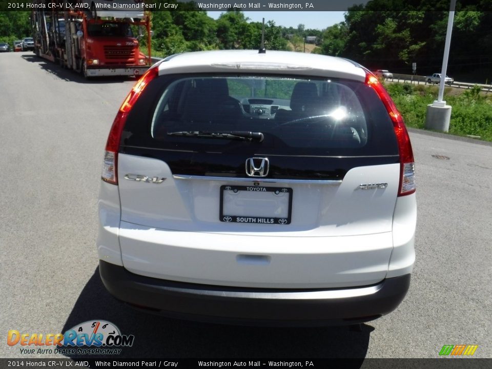 2014 Honda CR-V LX AWD White Diamond Pearl / Gray Photo #8