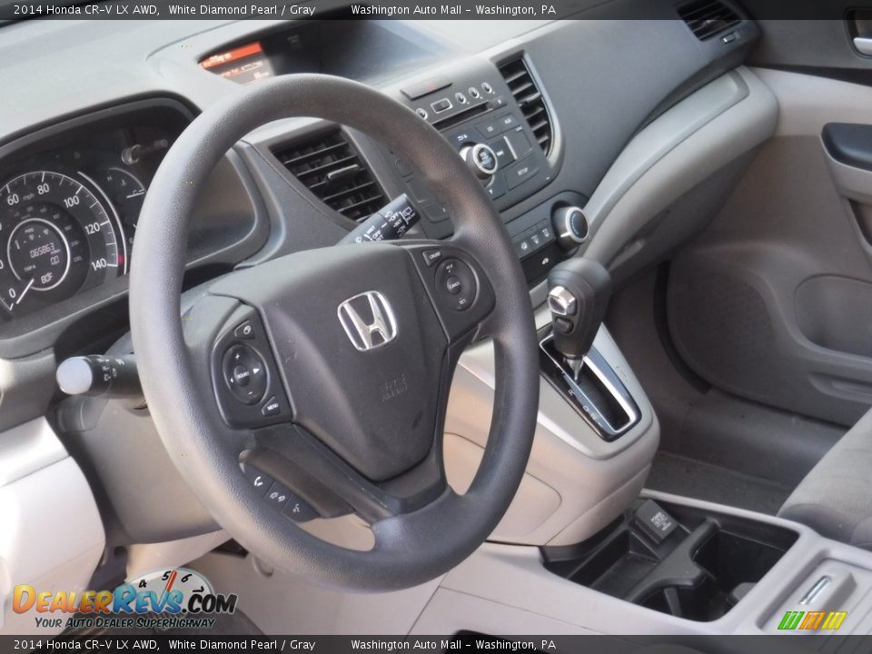2014 Honda CR-V LX AWD White Diamond Pearl / Gray Photo #12