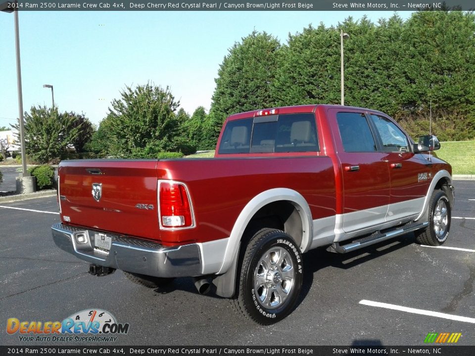 2014 Ram 2500 Laramie Crew Cab 4x4 Deep Cherry Red Crystal Pearl / Canyon Brown/Light Frost Beige Photo #6