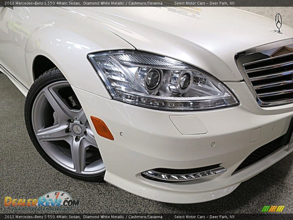 2013 Mercedes-Benz S 550 4Matic Sedan Diamond White Metallic / Cashmere/Savanna Photo #8