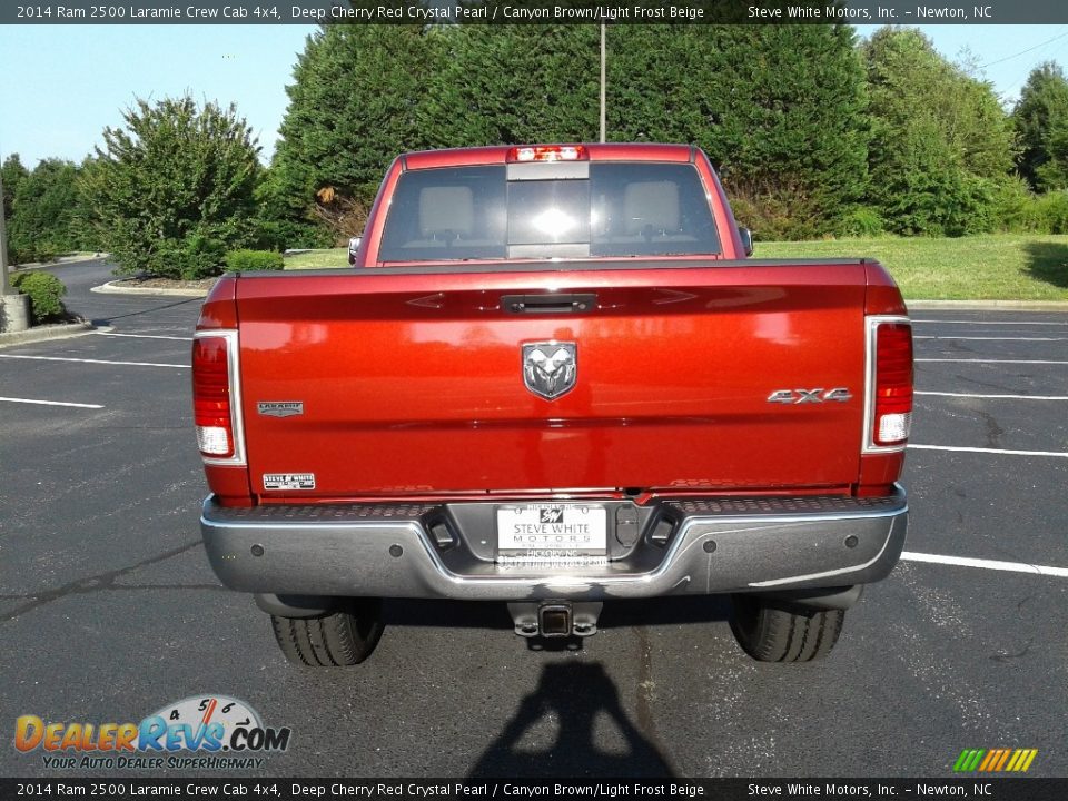 2014 Ram 2500 Laramie Crew Cab 4x4 Deep Cherry Red Crystal Pearl / Canyon Brown/Light Frost Beige Photo #7