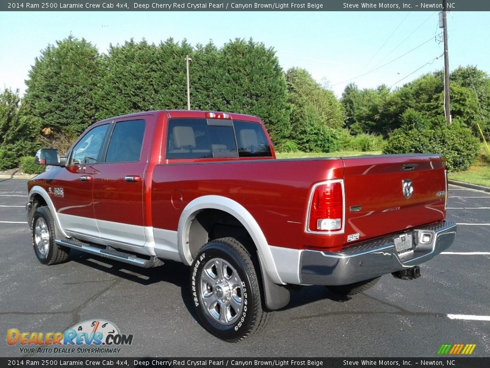 2014 Ram 2500 Laramie Crew Cab 4x4 Deep Cherry Red Crystal Pearl / Canyon Brown/Light Frost Beige Photo #8