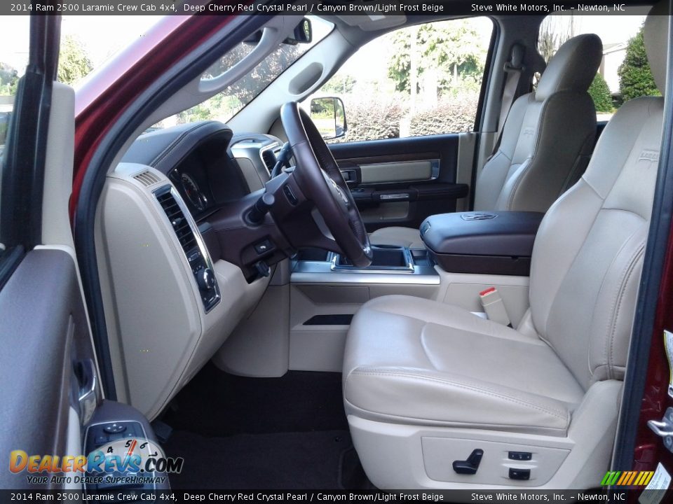 2014 Ram 2500 Laramie Crew Cab 4x4 Deep Cherry Red Crystal Pearl / Canyon Brown/Light Frost Beige Photo #10