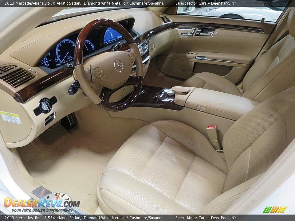 2013 Mercedes-Benz S 550 4Matic Sedan Diamond White Metallic / Cashmere/Savanna Photo #14