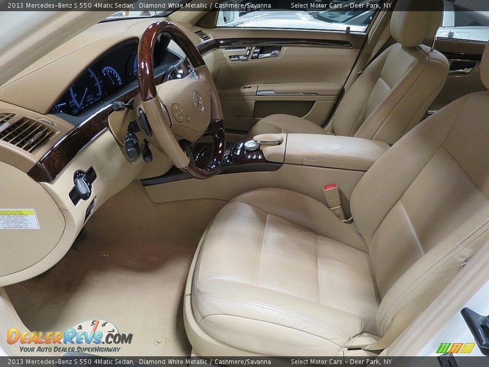 2013 Mercedes-Benz S 550 4Matic Sedan Diamond White Metallic / Cashmere/Savanna Photo #15