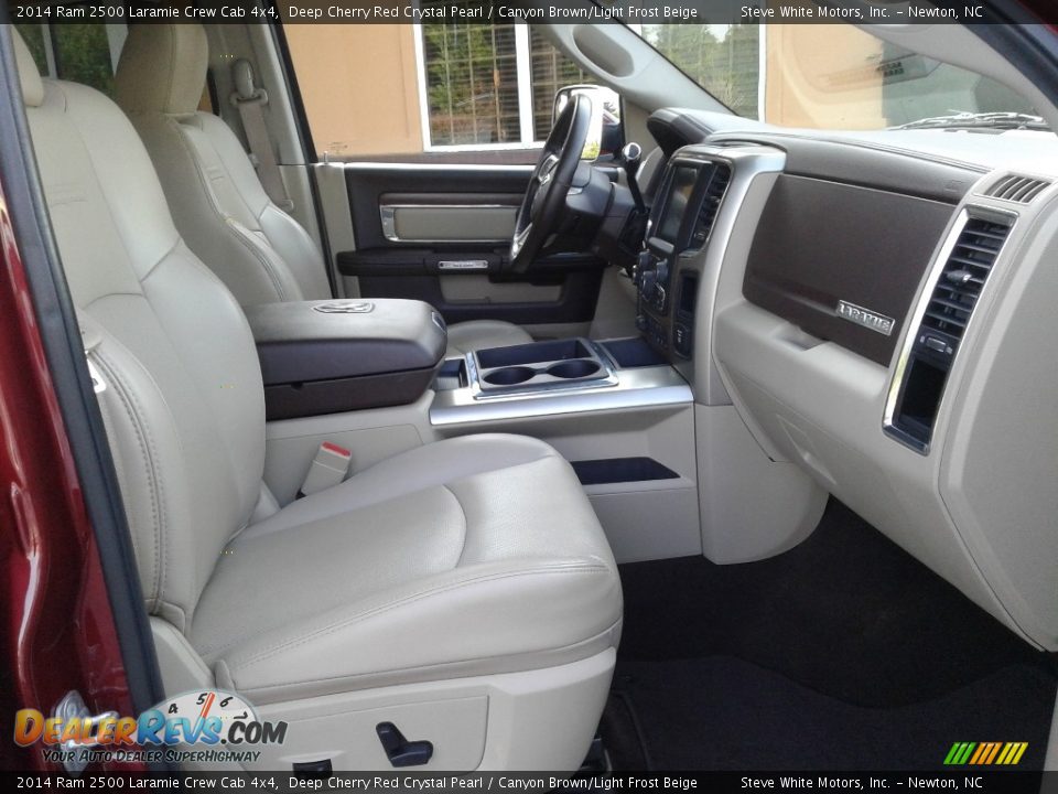 2014 Ram 2500 Laramie Crew Cab 4x4 Deep Cherry Red Crystal Pearl / Canyon Brown/Light Frost Beige Photo #16