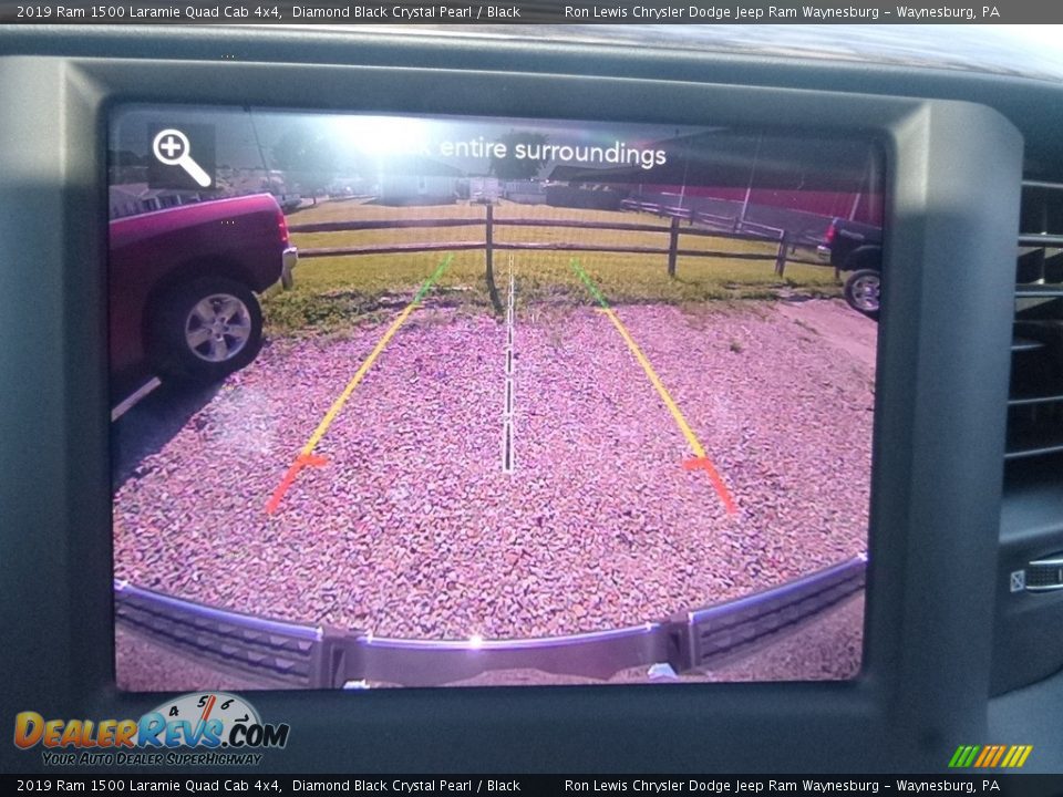 2019 Ram 1500 Laramie Quad Cab 4x4 Diamond Black Crystal Pearl / Black Photo #17