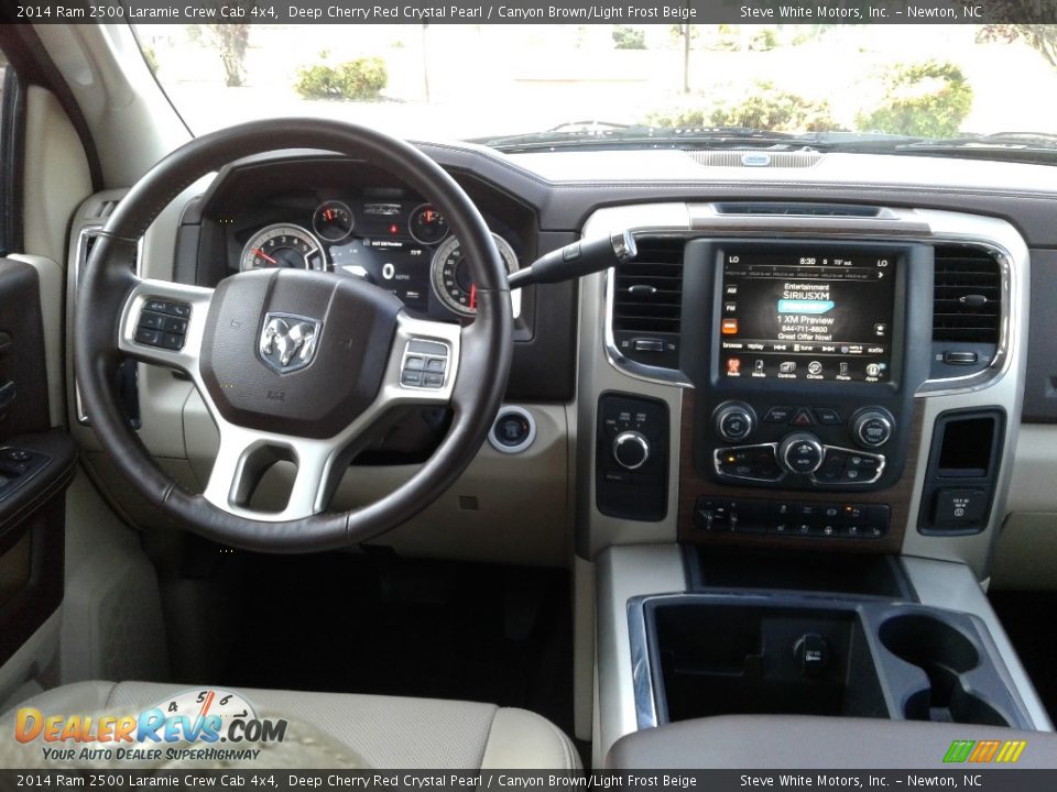 2014 Ram 2500 Laramie Crew Cab 4x4 Deep Cherry Red Crystal Pearl / Canyon Brown/Light Frost Beige Photo #33