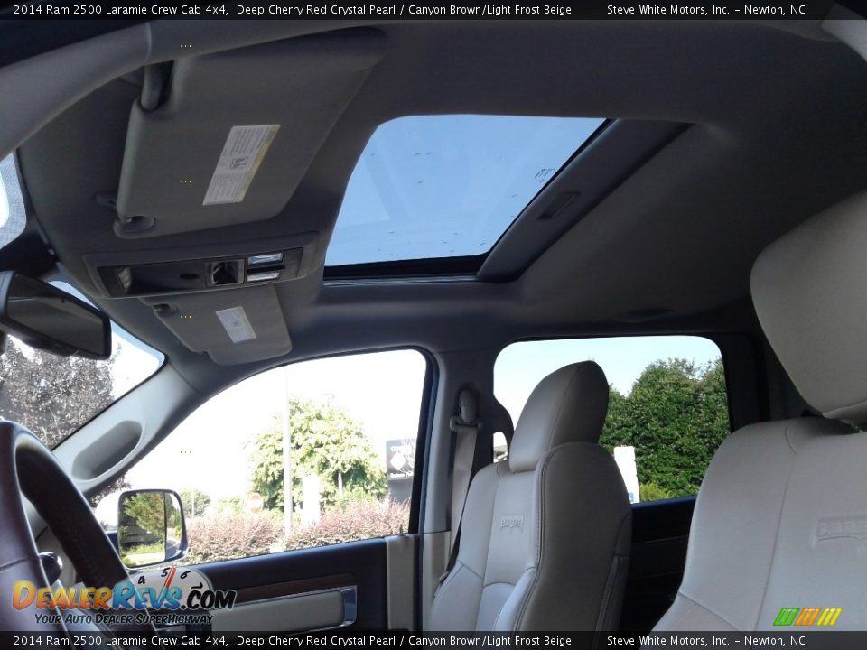 2014 Ram 2500 Laramie Crew Cab 4x4 Deep Cherry Red Crystal Pearl / Canyon Brown/Light Frost Beige Photo #34