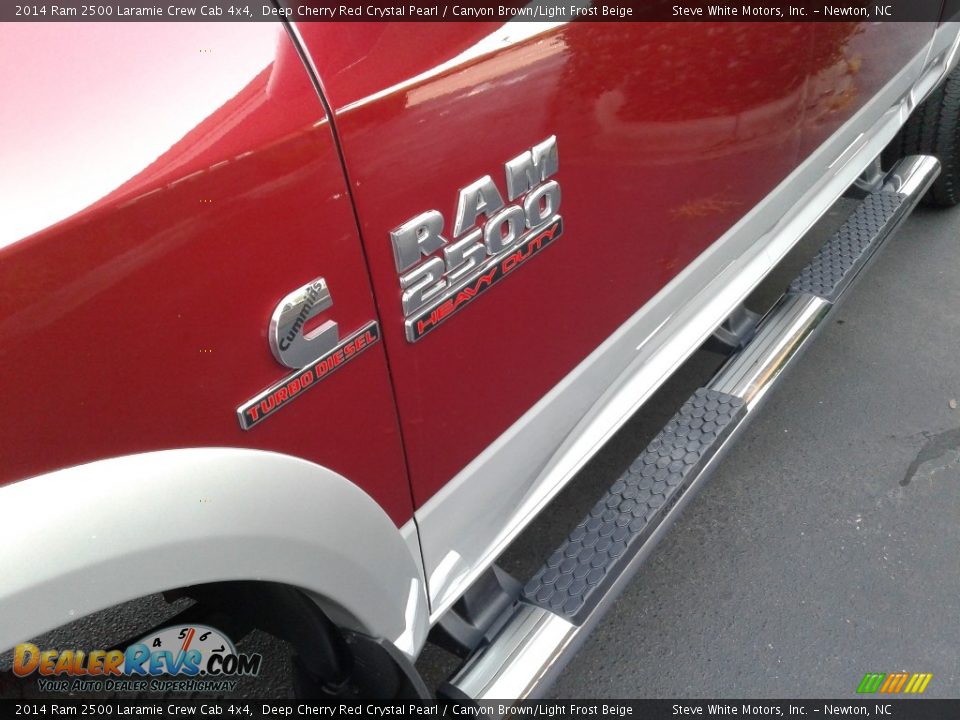 2014 Ram 2500 Laramie Crew Cab 4x4 Deep Cherry Red Crystal Pearl / Canyon Brown/Light Frost Beige Photo #35