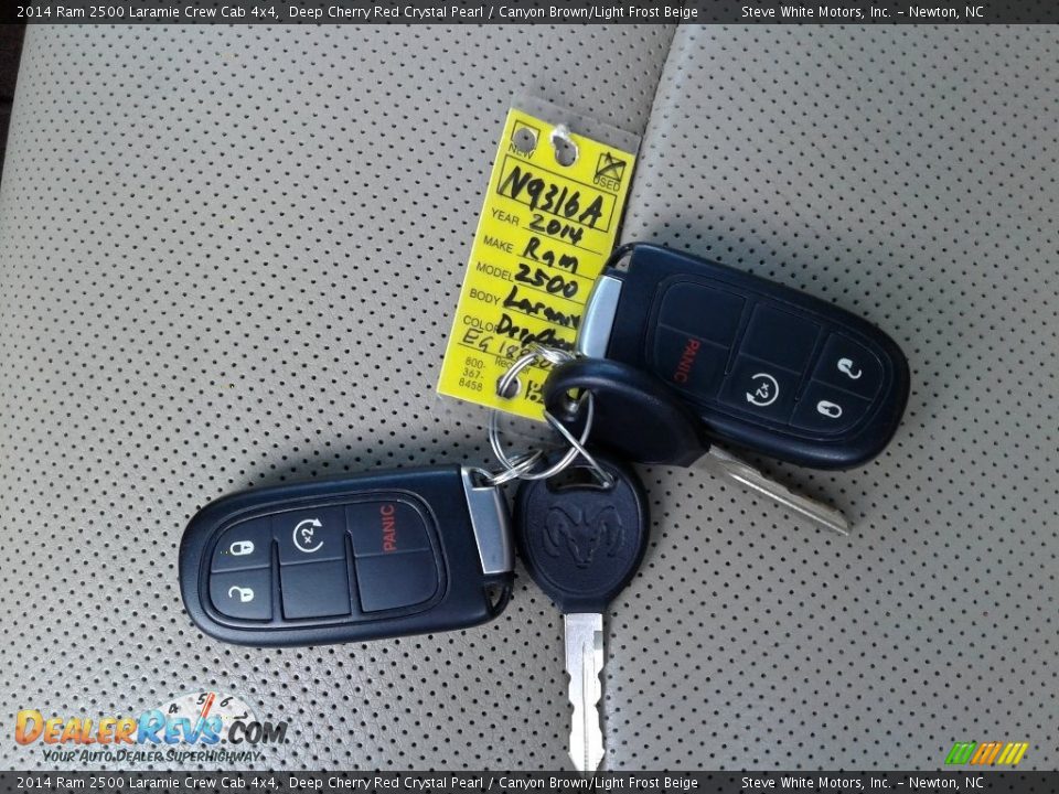2014 Ram 2500 Laramie Crew Cab 4x4 Deep Cherry Red Crystal Pearl / Canyon Brown/Light Frost Beige Photo #36