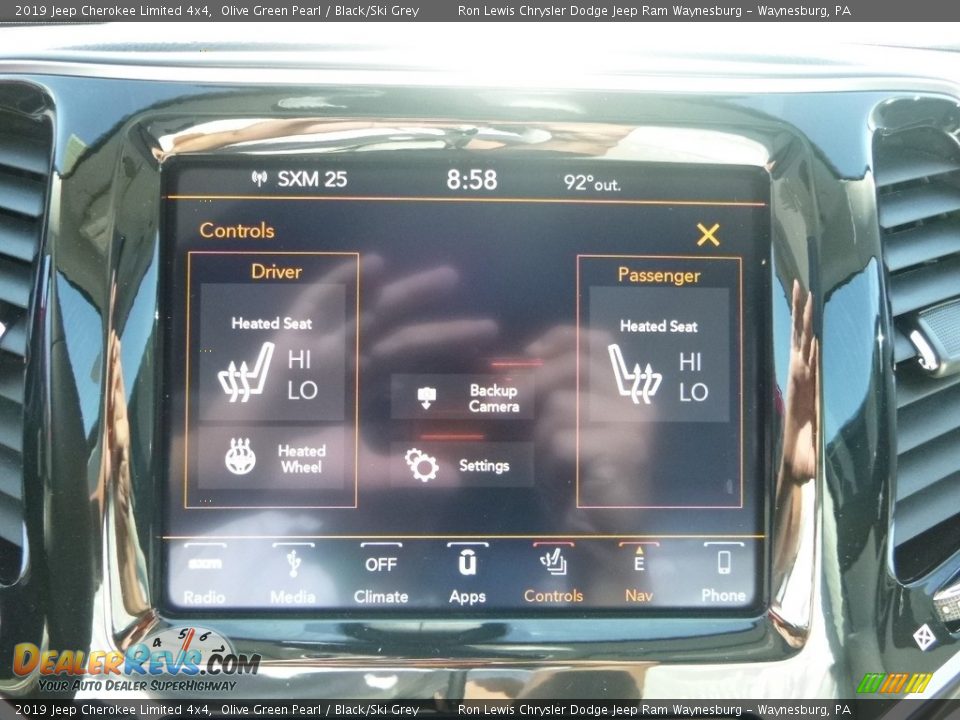 2019 Jeep Cherokee Limited 4x4 Olive Green Pearl / Black/Ski Grey Photo #20