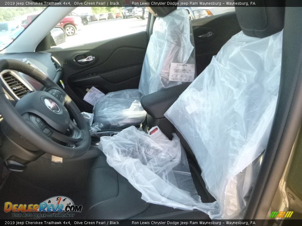 2019 Jeep Cherokee Trailhawk 4x4 Olive Green Pearl / Black Photo #16