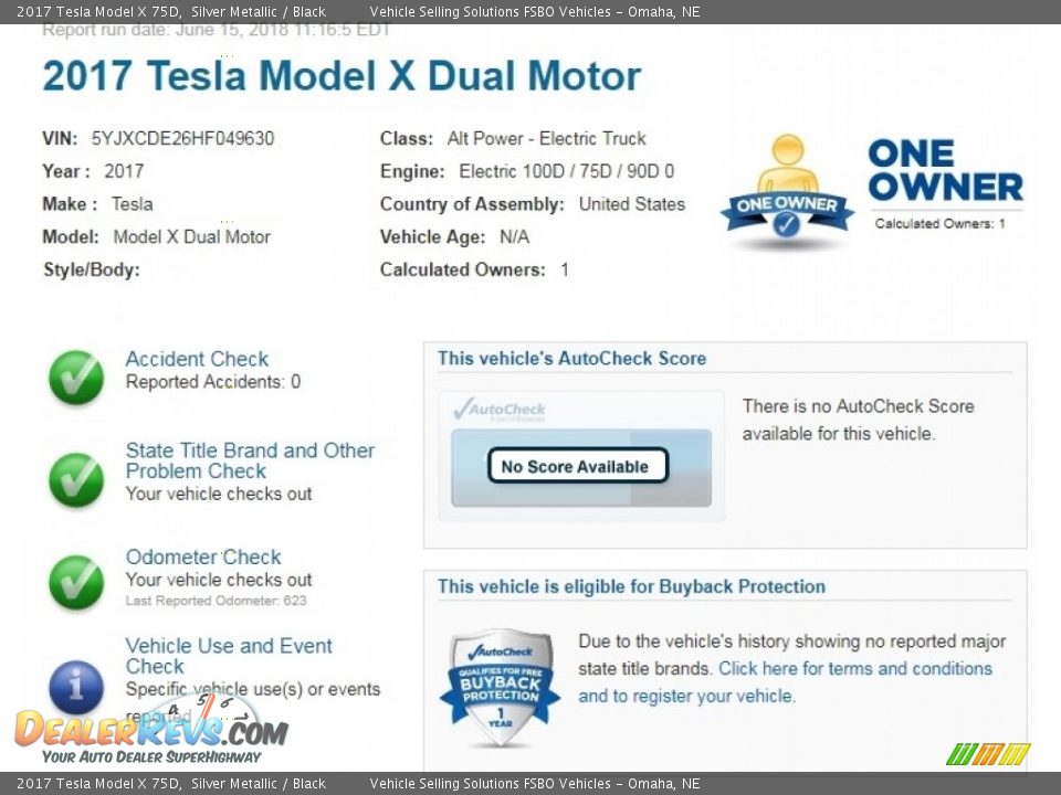 Dealer Info of 2017 Tesla Model X 75D Photo #2