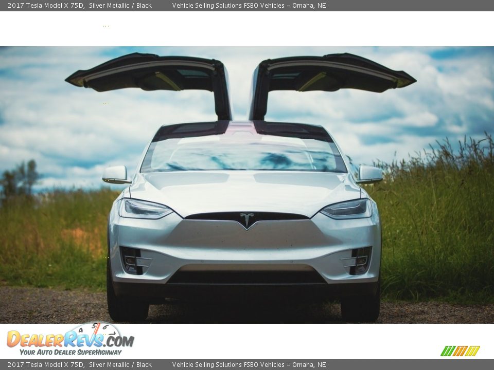 2017 Tesla Model X 75D Silver Metallic / Black Photo #4