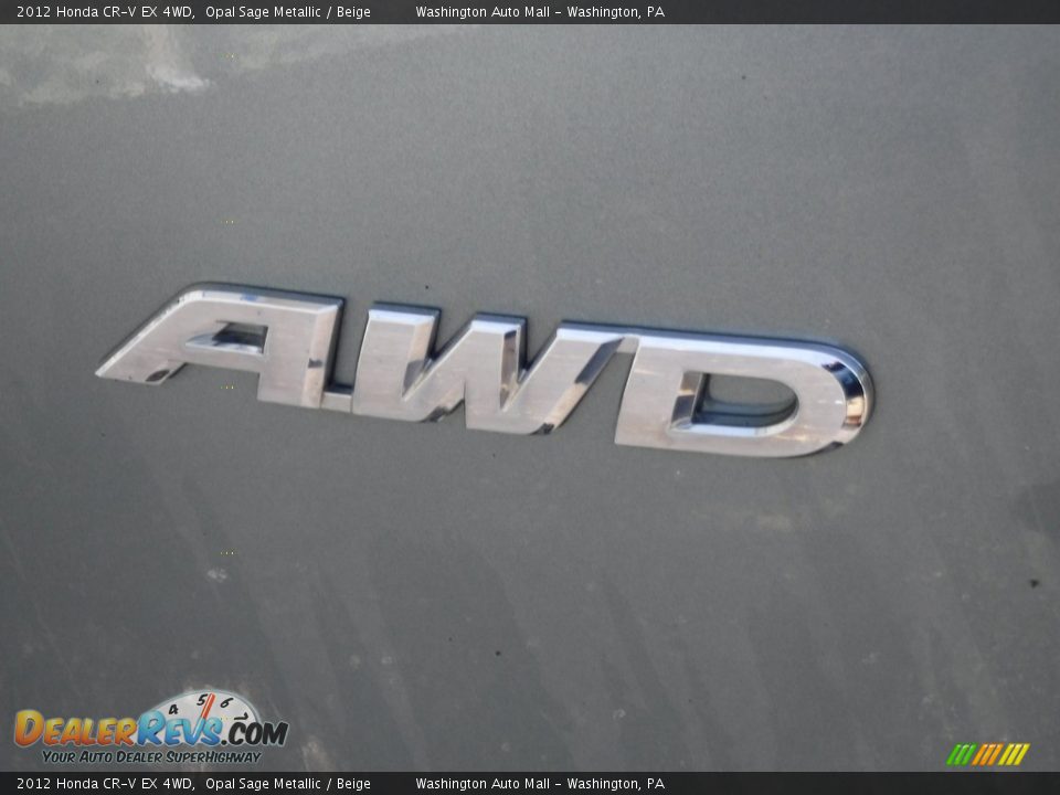 2012 Honda CR-V EX 4WD Opal Sage Metallic / Beige Photo #9