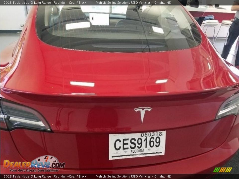 2018 Tesla Model 3 Long Range Red Multi-Coat / Black Photo #4