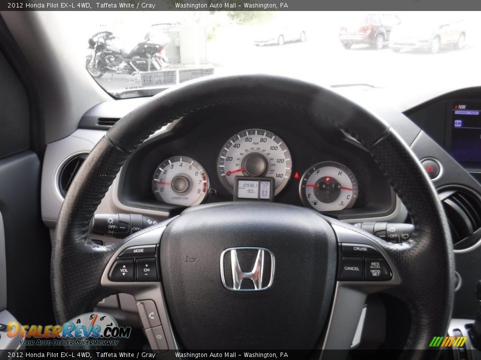 2012 Honda Pilot EX-L 4WD Taffeta White / Gray Photo #17