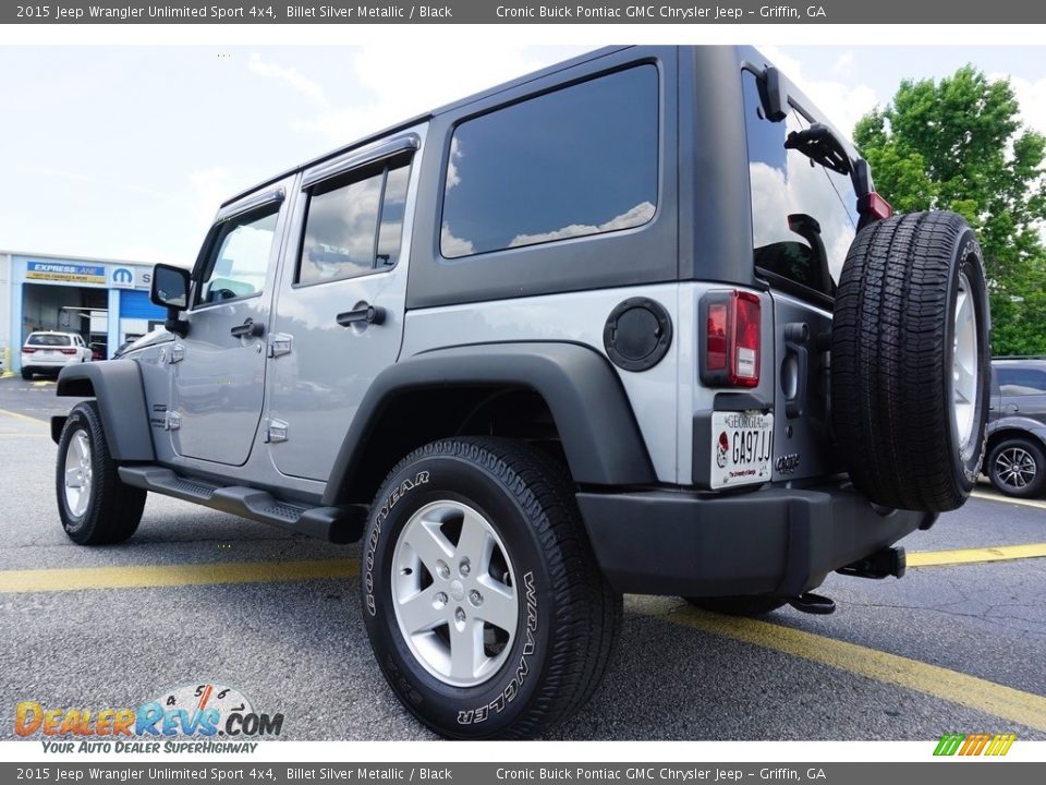 2015 Jeep Wrangler Unlimited Sport 4x4 Billet Silver Metallic / Black Photo #8