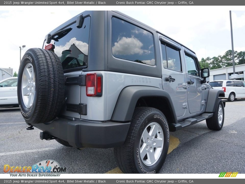 2015 Jeep Wrangler Unlimited Sport 4x4 Billet Silver Metallic / Black Photo #9
