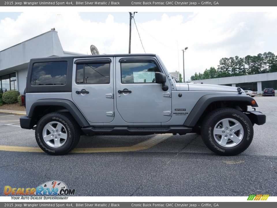 2015 Jeep Wrangler Unlimited Sport 4x4 Billet Silver Metallic / Black Photo #10