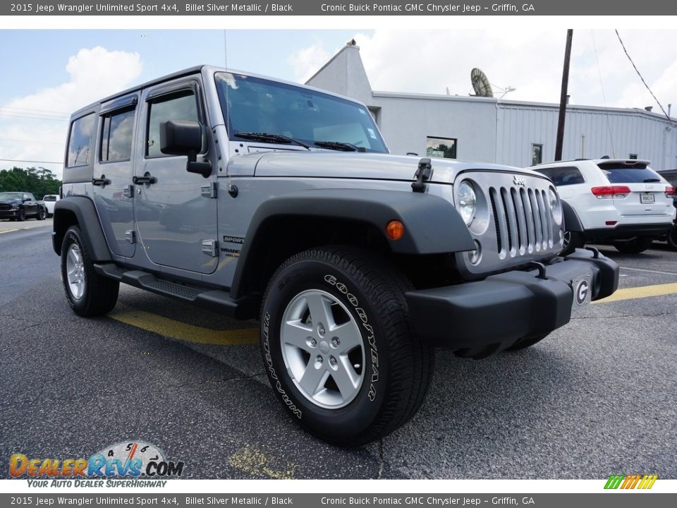 2015 Jeep Wrangler Unlimited Sport 4x4 Billet Silver Metallic / Black Photo #11