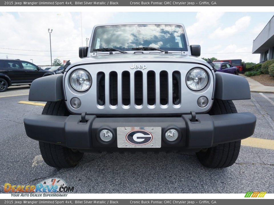 2015 Jeep Wrangler Unlimited Sport 4x4 Billet Silver Metallic / Black Photo #12