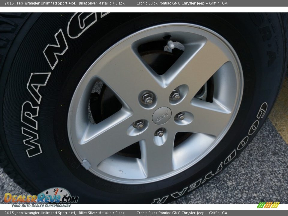 2015 Jeep Wrangler Unlimited Sport 4x4 Billet Silver Metallic / Black Photo #13