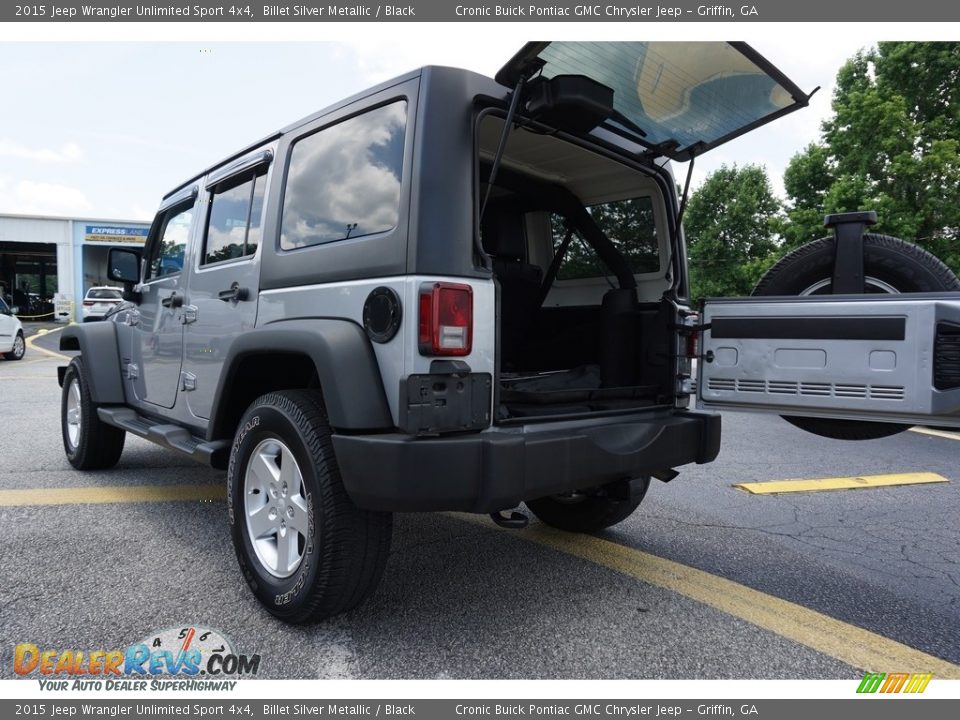 2015 Jeep Wrangler Unlimited Sport 4x4 Billet Silver Metallic / Black Photo #15