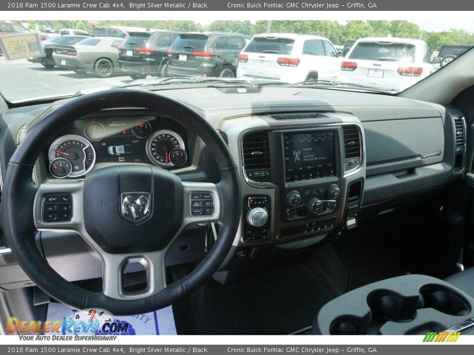 2018 Ram 1500 Laramie Crew Cab 4x4 Bright Silver Metallic / Black Photo #5