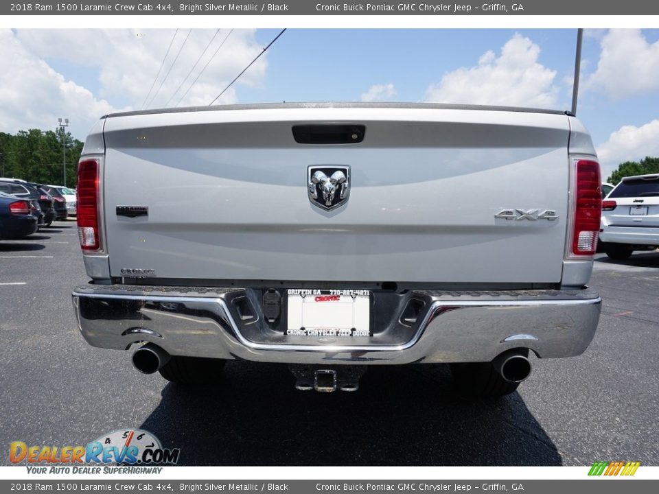 2018 Ram 1500 Laramie Crew Cab 4x4 Bright Silver Metallic / Black Photo #11