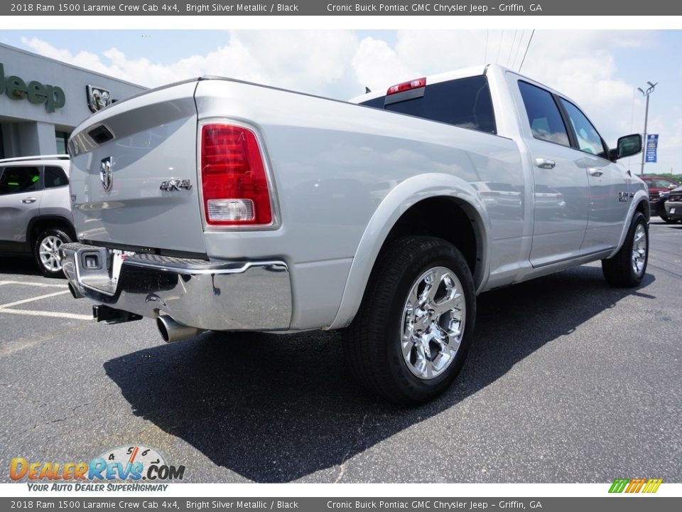 2018 Ram 1500 Laramie Crew Cab 4x4 Bright Silver Metallic / Black Photo #12
