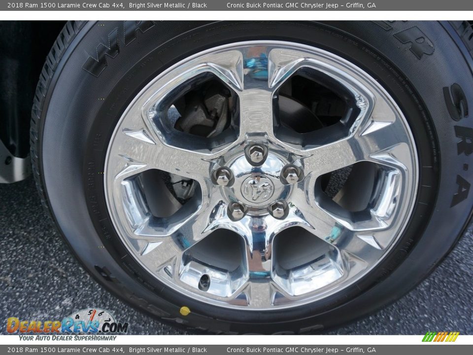 2018 Ram 1500 Laramie Crew Cab 4x4 Bright Silver Metallic / Black Photo #14