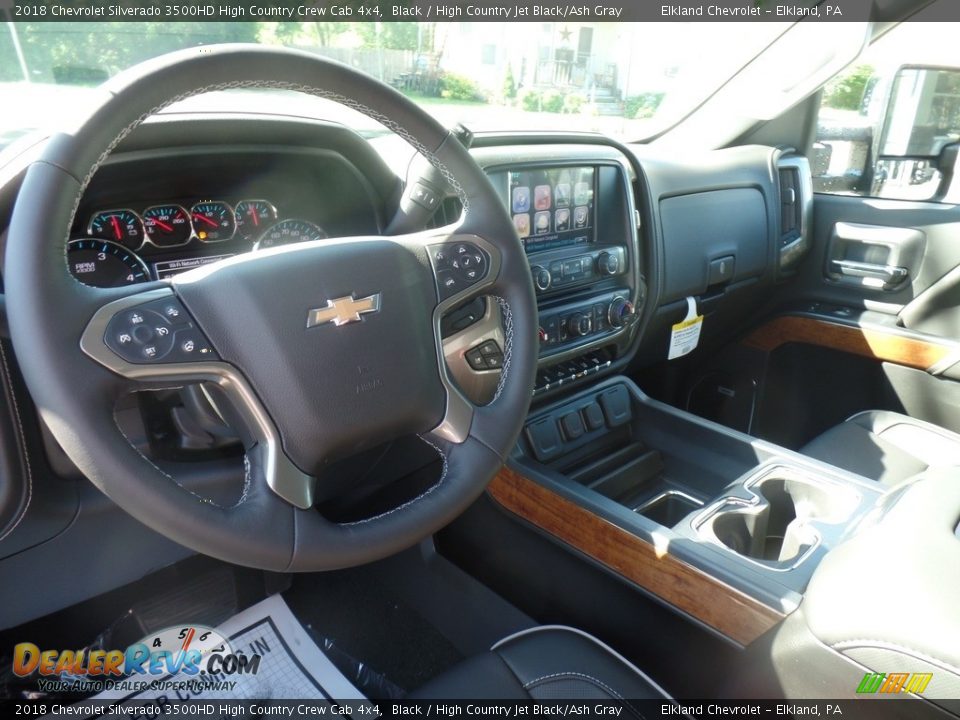 2018 Chevrolet Silverado 3500HD High Country Crew Cab 4x4 Black / High Country Jet Black/Ash Gray Photo #21
