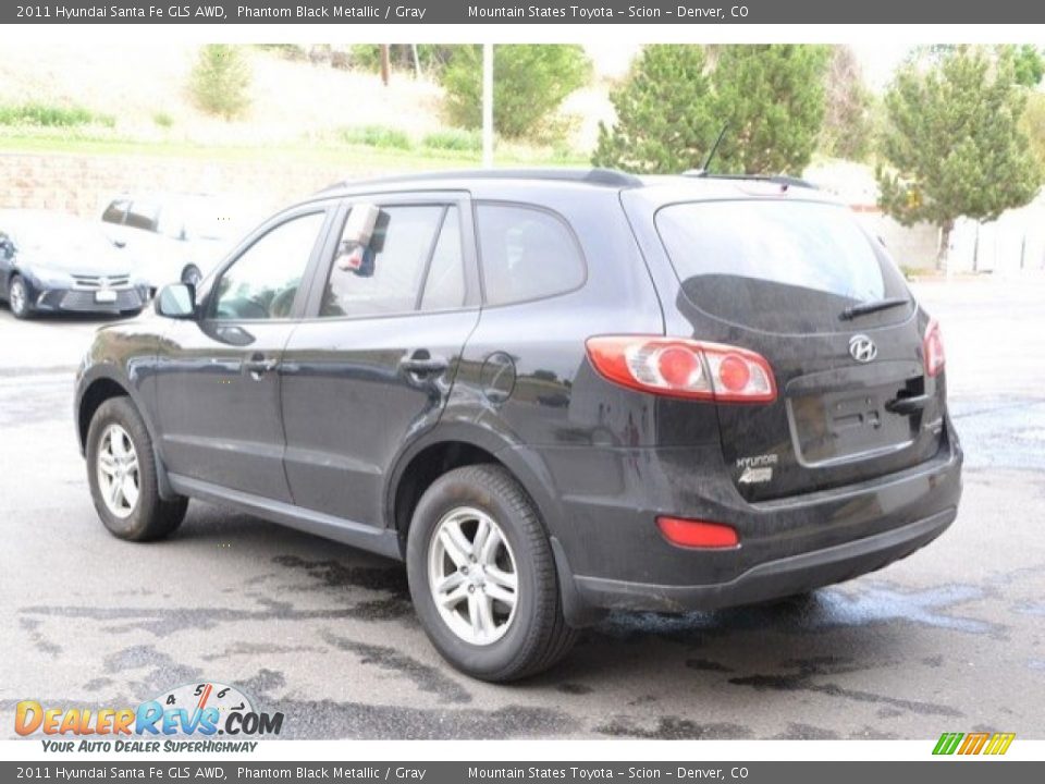2011 Hyundai Santa Fe GLS AWD Phantom Black Metallic / Gray Photo #5