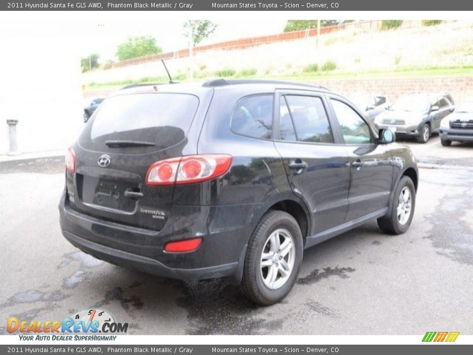 2011 Hyundai Santa Fe GLS AWD Phantom Black Metallic / Gray Photo #7