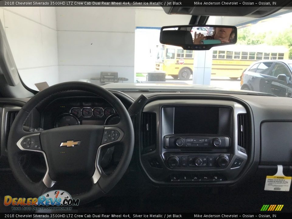 2018 Chevrolet Silverado 3500HD LTZ Crew Cab Dual Rear Wheel 4x4 Silver Ice Metallic / Jet Black Photo #14