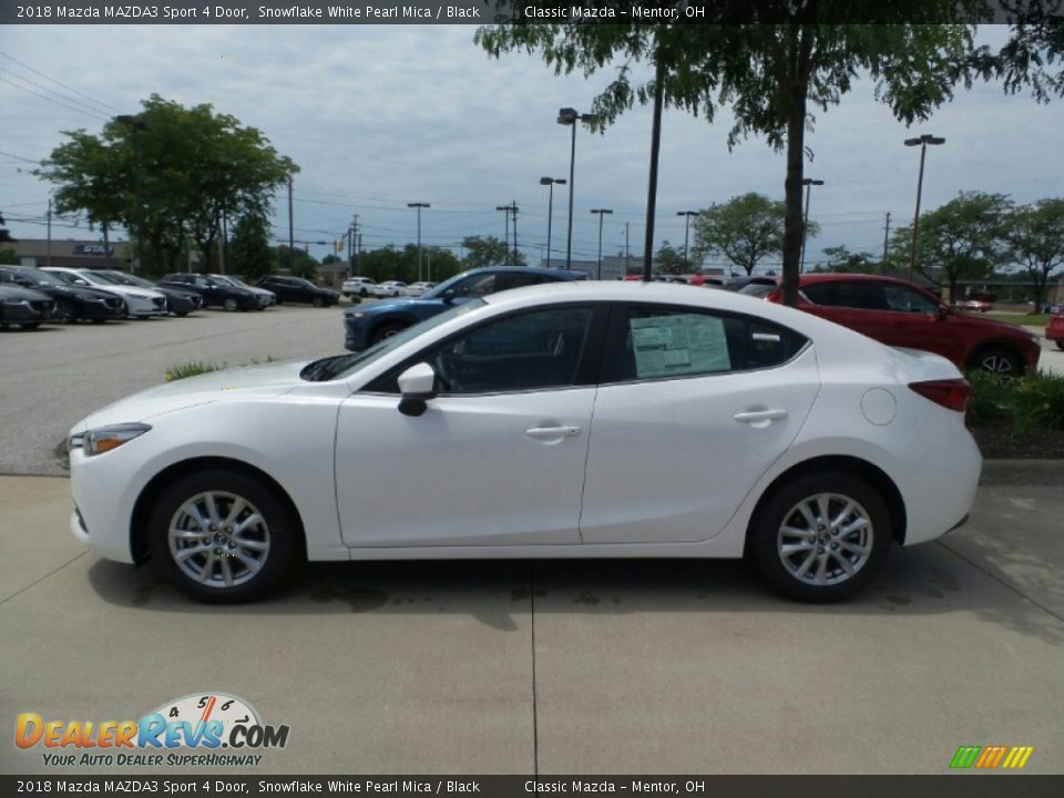 2018 Mazda MAZDA3 Sport 4 Door Snowflake White Pearl Mica / Black Photo #2
