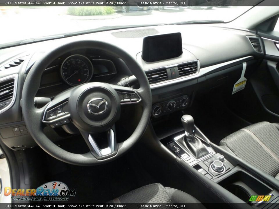 2018 Mazda MAZDA3 Sport 4 Door Snowflake White Pearl Mica / Black Photo #3