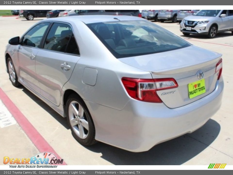 2012 Toyota Camry SE Classic Silver Metallic / Light Gray Photo #6