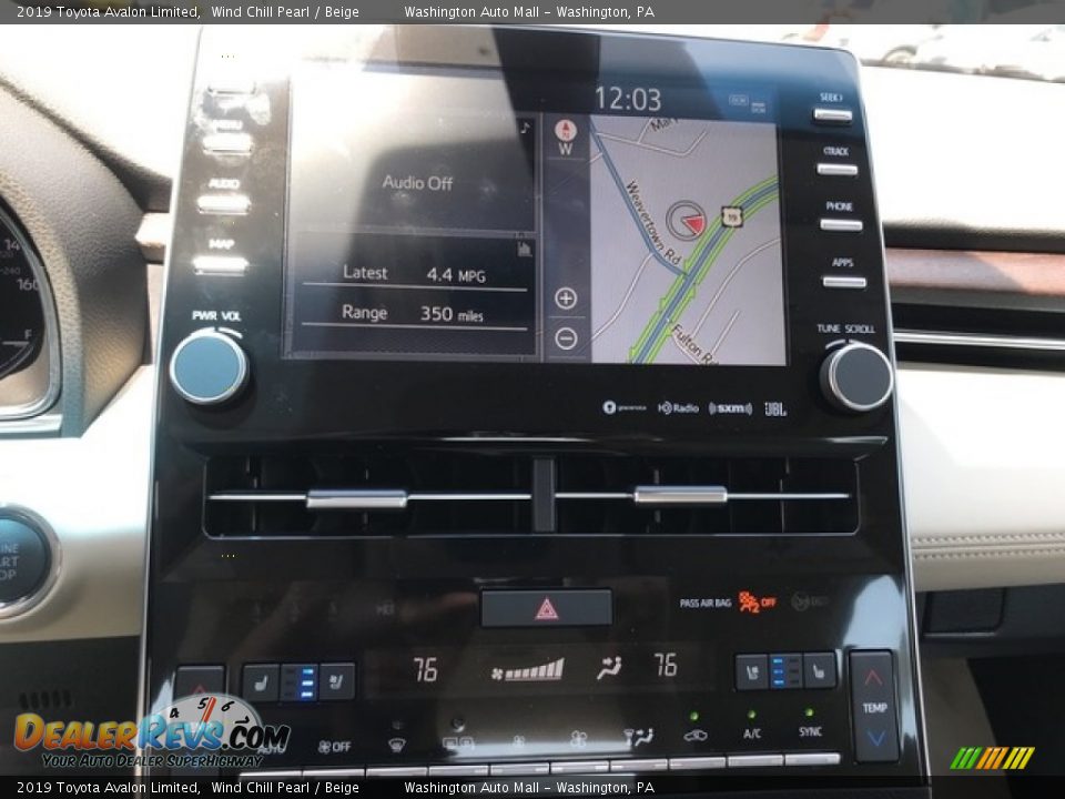 2019 Toyota Avalon Limited Wind Chill Pearl / Beige Photo #12