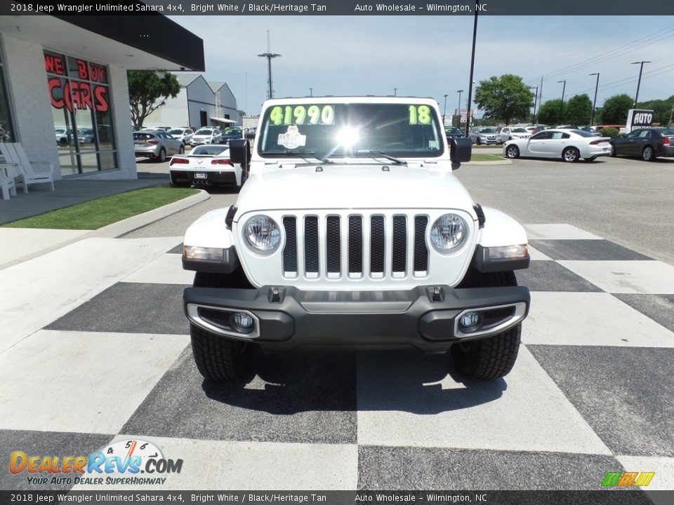 2018 Jeep Wrangler Unlimited Sahara 4x4 Bright White / Black/Heritage Tan Photo #2