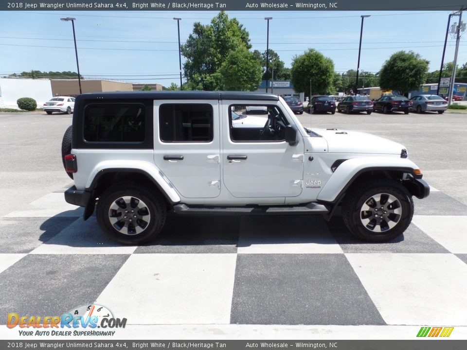 2018 Jeep Wrangler Unlimited Sahara 4x4 Bright White / Black/Heritage Tan Photo #3