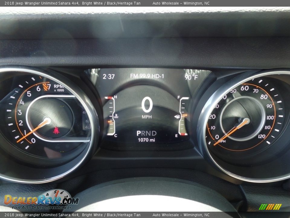 2018 Jeep Wrangler Unlimited Sahara 4x4 Bright White / Black/Heritage Tan Photo #16