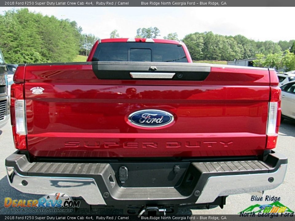 2018 Ford F250 Super Duty Lariat Crew Cab 4x4 Ruby Red / Camel Photo #4