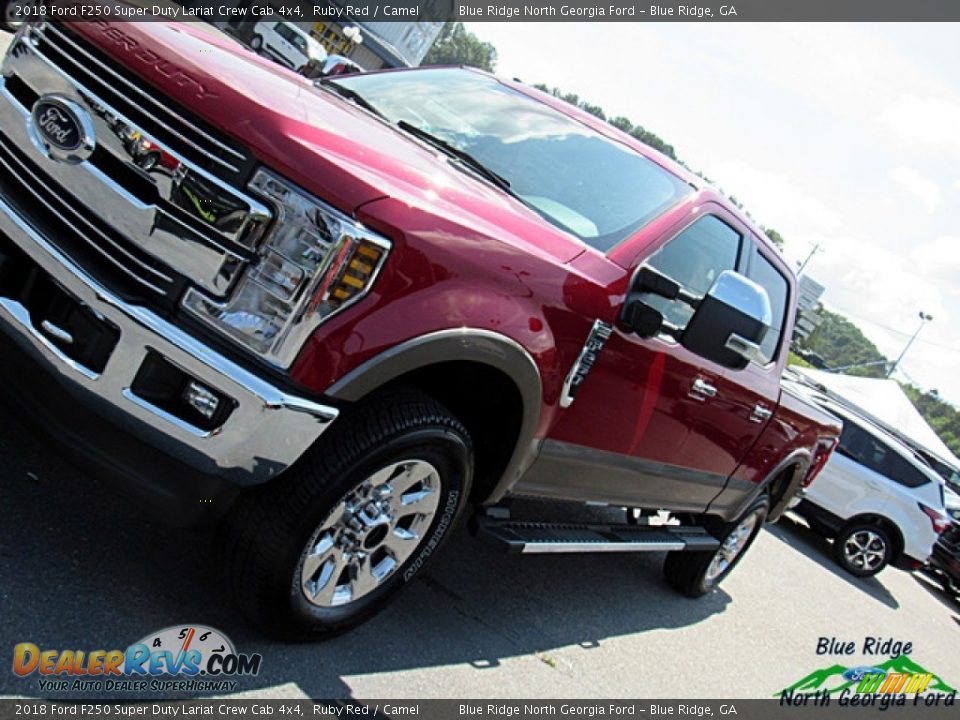 2018 Ford F250 Super Duty Lariat Crew Cab 4x4 Ruby Red / Camel Photo #33