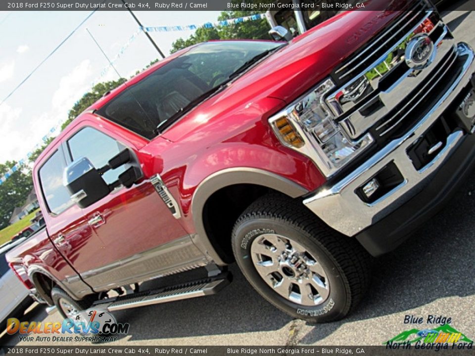 2018 Ford F250 Super Duty Lariat Crew Cab 4x4 Ruby Red / Camel Photo #34