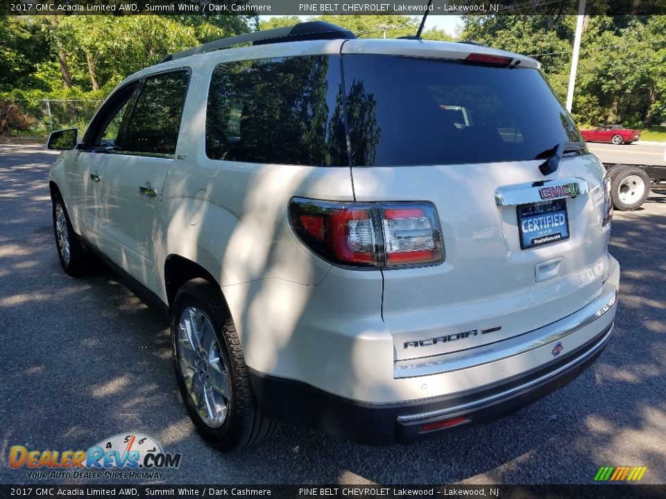 2017 GMC Acadia Limited AWD Summit White / Dark Cashmere Photo #6